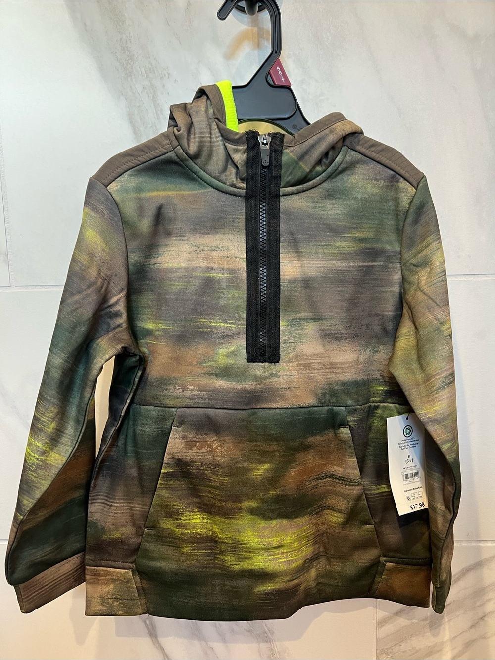 Athletic Works Boys Tech Fleece Pullover Hoodie size6-7 NWT $15